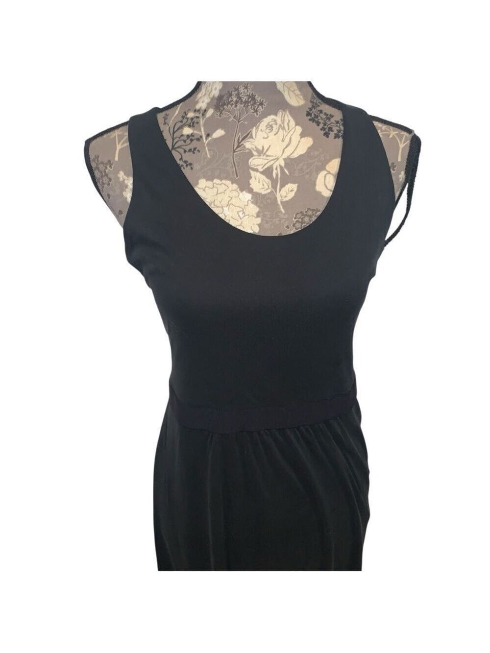 BCBG MaxAzria Black Twist Back Sleeveless Maxi Dress size small Y2K - Picture 4 of 8
